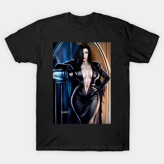 mortcia addams T-Shirt by Killbiroarts